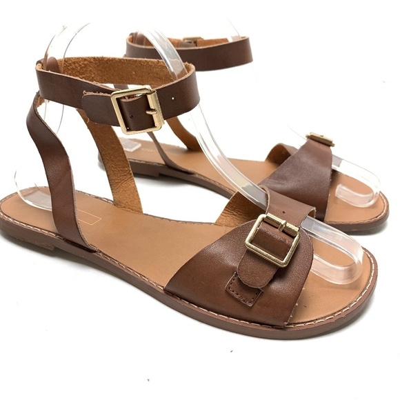 BDG Shoes - BDG MALAIKA Urban Outfitters Ankle Strap Sandals Brown Gold Flats Shoes sz 7